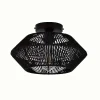 Bohemian Rattan Ceiling Light | Handcrafted Woven Chandelier | E27 Light Fitting