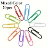 Assorted Colour Plastic-Coated Paper Clips – Pack of 20